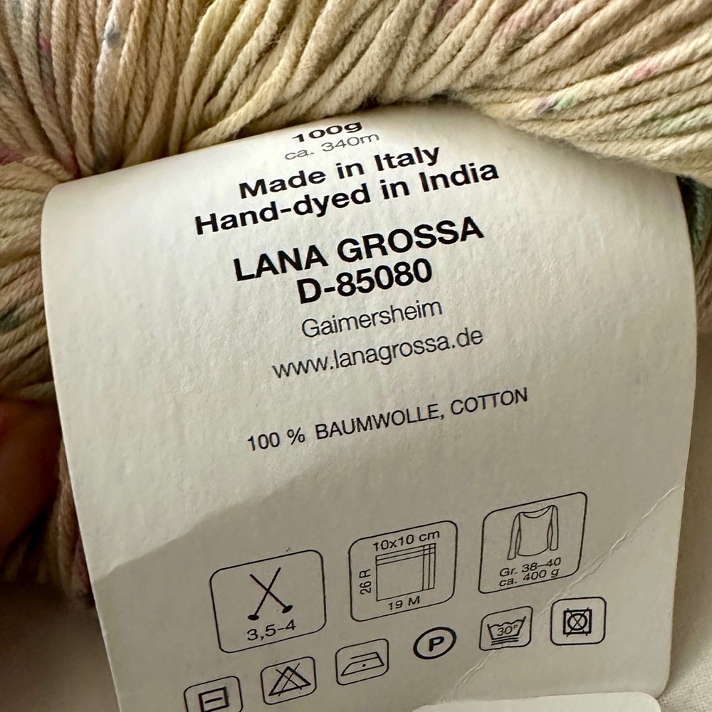 Lana Grossa Specialty Pima Fine Hand-Dyed Cotton Yarn - Picture 3 of 4